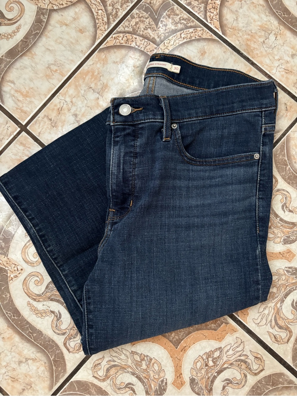 Levi's Dark Blue Straight Leg Women's Jeans